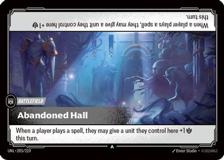 Abandoned Hall (205/219) - Unleashed Foil | Grognard Games