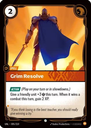 Grim Resolve (095/219) - Unleashed Foil | Grognard Games