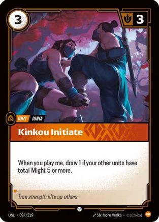 Kinkou Initiate (097/219) - Unleashed Foil | Grognard Games