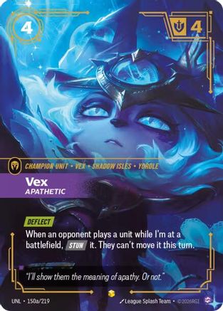 Vex - Apathetic (Alternate Art) (150a/219) - Unleashed Foil | Grognard Games