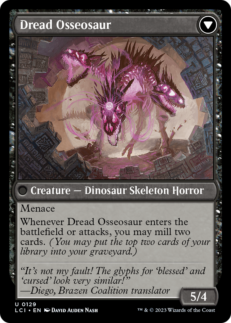 Visage of Dread // Dread Osseosaur [The Lost Caverns of Ixalan] | Grognard Games