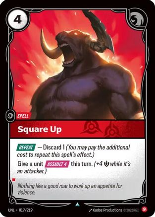 Square Up (017/219) - Unleashed Foil | Grognard Games