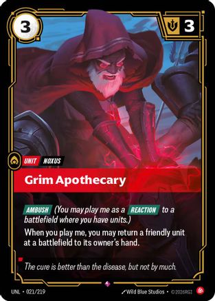 Grim Apothecary (021/219) - Unleashed Foil | Grognard Games