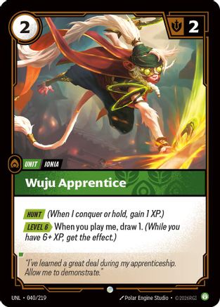Wuju Apprentice (040/219) - Unleashed Foil | Grognard Games