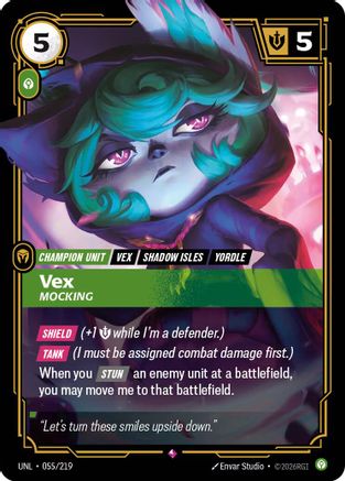 Vex - Mocking (055/219) - Unleashed Foil | Grognard Games