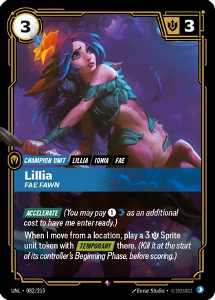 Lillia - Fae Fawn (082/219) - Unleashed Foil | Grognard Games