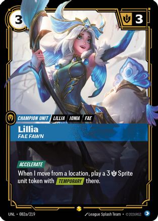 Lillia - Fae Fawn (Alternate Art) (082a/219) - Unleashed Foil | Grognard Games