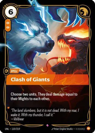 Clash of Giants (110/219) - Unleashed Foil | Grognard Games