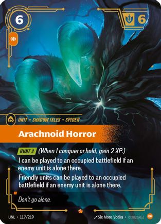 Arachnoid Horror (117/219) - Unleashed Foil | Grognard Games