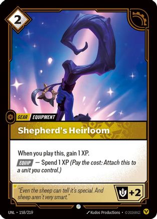 Shepherd's Heirloom (158/219) - Unleashed Foil | Grognard Games