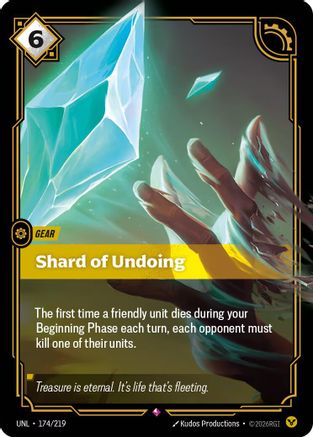 Shard of Undoing (174/219) - Unleashed Foil | Grognard Games