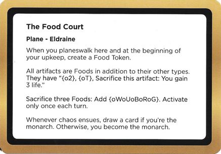 The Food Court (Black Lotus Unknown Planechase) (OVER-) - Oversize Cards | Grognard Games