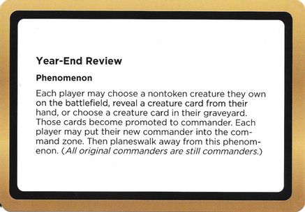 Year-End Review (Black Lotus Unknown Planechase) (OVER-) - Oversize Cards | Grognard Games