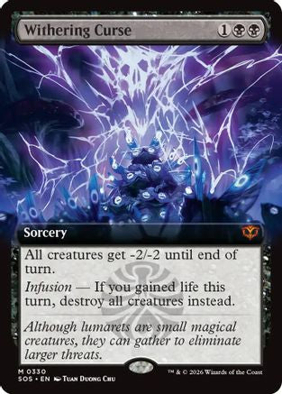 Withering Curse (Extended Art) (SOS-330) - Secrets of Strixhaven Foil | Grognard Games