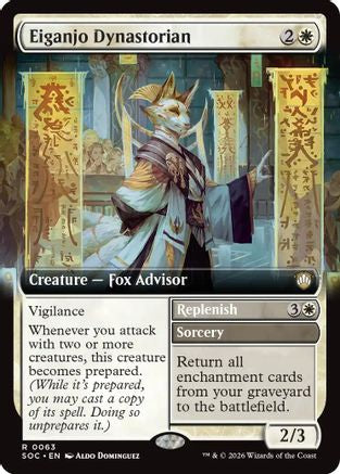 Eiganjo Dynastorian (Extended Art) (SOC-063) - Commander: Secrets of Strixhaven | Grognard Games