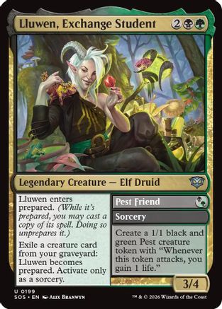 Lluwen, Exchange Student (SOS-199) - Secrets of Strixhaven Foil | Grognard Games