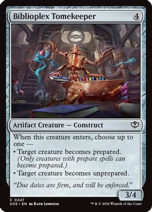 Biblioplex Tomekeeper (SOS-247) - Secrets of Strixhaven Foil | Grognard Games