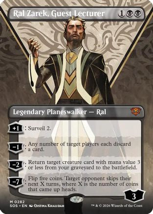Ral Zarek, Guest Lecturer (Borderless) (SOS-282) - Secrets of Strixhaven Foil | Grognard Games