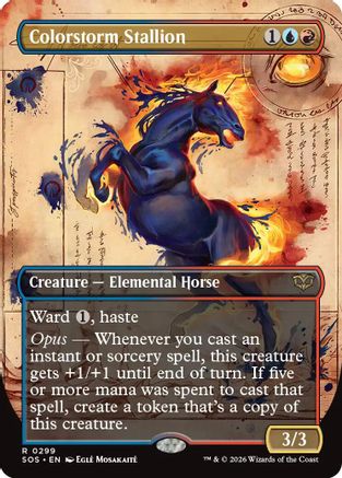Colorstorm Stallion (Borderless) (SOS-299) - Secrets of Strixhaven Foil | Grognard Games