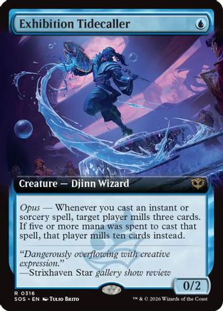 Exhibition Tidecaller (Extended Art) (SOS-316) - Secrets of Strixhaven Foil | Grognard Games