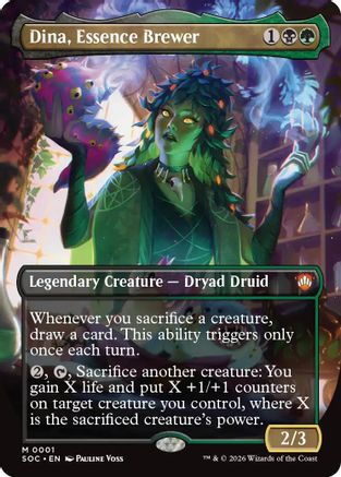 Dina, Essence Brewer (Borderless) (SOC-001) - Commander: Secrets of Strixhaven | Grognard Games