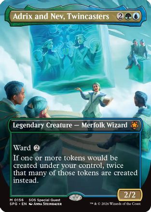 Adrix and Nev, Twincasters (Borderless) (SPG-156) - Special Guests Foil | Grognard Games