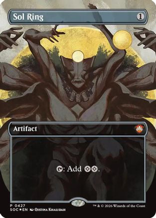 Sol Ring (Borderless) (SOC-427) - Commander: Secrets of Strixhaven Foil | Grognard Games