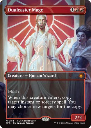 Dualcaster Mage (Borderless) (SPG-153) - Special Guests Foil | Grognard Games