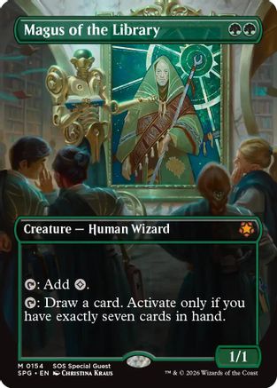 Magus of the Library (Borderless) (SPG-154) - Special Guests Foil | Grognard Games