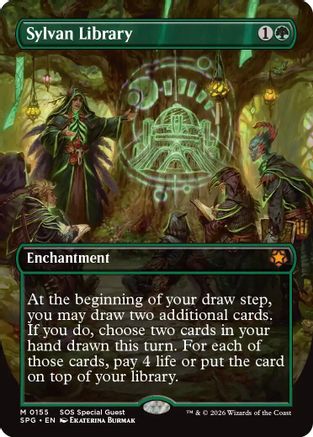Sylvan Library (Borderless) (SPG-155) - Special Guests | Grognard Games