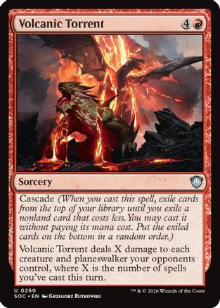 Volcanic Torrent (SOC-260) - Commander: Secrets of Strixhaven | Grognard Games