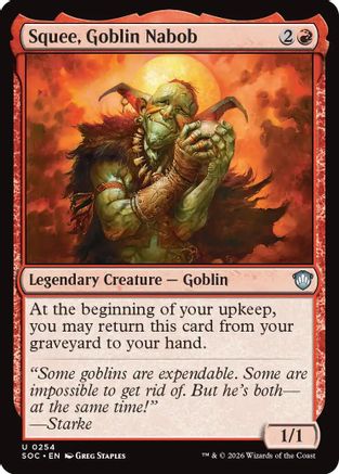 Squee, Goblin Nabob (SOC-254) - Commander: Secrets of Strixhaven | Grognard Games