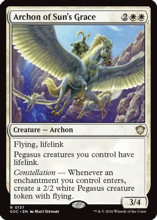 Archon of Sun's Grace (SOC-137) - Commander: Secrets of Strixhaven | Grognard Games