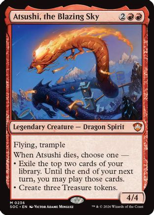 Atsushi, the Blazing Sky (SOC-236) - Commander: Secrets of Strixhaven | Grognard Games