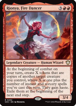 Rionya, Fire Dancer (SOC-252) - Commander: Secrets of Strixhaven | Grognard Games