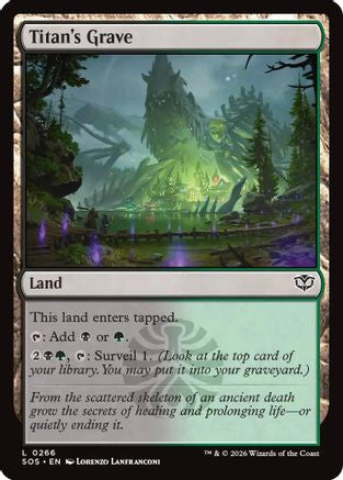 Titan's Grave (SOS-266) - Secrets of Strixhaven Foil | Grognard Games