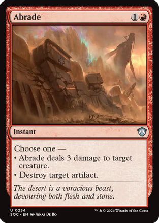 Abrade (SOC-234) - Commander: Secrets of Strixhaven | Grognard Games