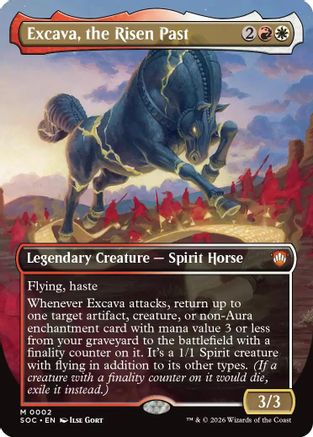 Excava, the Risen Past (Borderless) (SOC-002) - Commander: Secrets of Strixhaven | Grognard Games