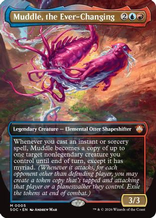 Muddle, the Ever-Changing (Borderless) (SOC-005) - Commander: Secrets of Strixhaven | Grognard Games