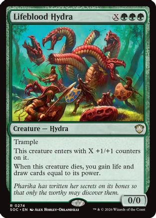 Lifeblood Hydra (SOC-274) - Commander: Secrets of Strixhaven | Grognard Games