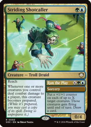 Striding Shotcaller (SOC-050) - Commander: Secrets of Strixhaven | Grognard Games
