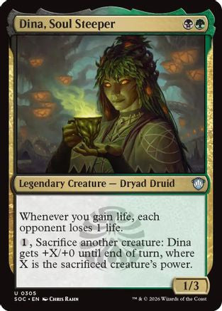 Dina, Soul Steeper (SOC-305) - Commander: Secrets of Strixhaven | Grognard Games