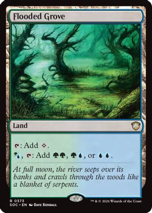 Flooded Grove (SOC-373) - Commander: Secrets of Strixhaven | Grognard Games