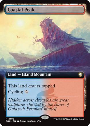 Coastal Peak (Extended Art) (SOC-100) - Commander: Secrets of Strixhaven | Grognard Games