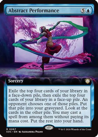 Abstract Performance (Extended Art) (SOC-067) - Commander: Secrets of Strixhaven | Grognard Games
