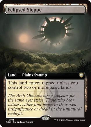 Eclipsed Steppe (Extended Art) (SOC-101) - Commander: Secrets of Strixhaven | Grognard Games