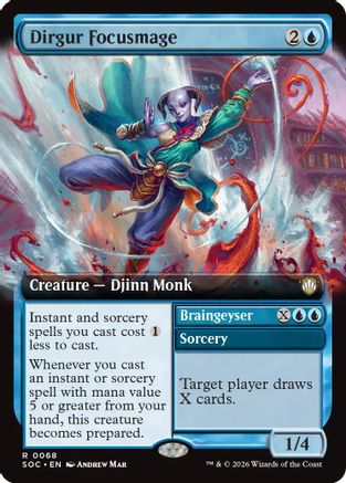 Dirgur Focusmage (Extended Art) (SOC-068) - Commander: Secrets of Strixhaven | Grognard Games