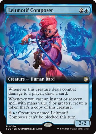 Leitmotif Composer (Extended Art) (SOC-070) - Commander: Secrets of Strixhaven | Grognard Games