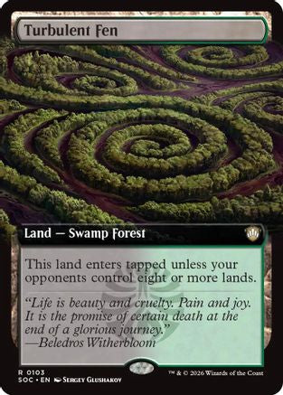 Turbulent Fen (Extended Art) (SOC-103) - Commander: Secrets of Strixhaven | Grognard Games
