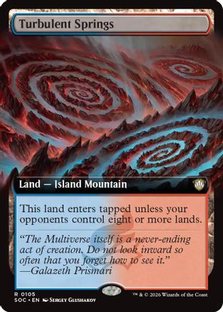 Turbulent Springs (Extended Art) (SOC-105) - Commander: Secrets of Strixhaven | Grognard Games